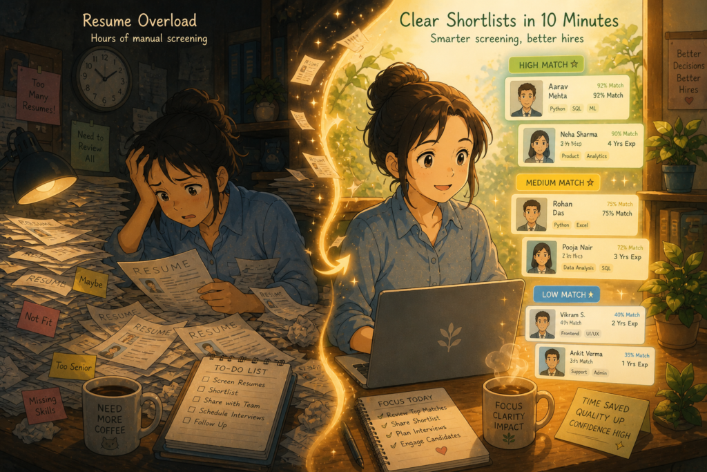 From Resume Overload to Clear Shortlists in 10 Minutes: A Recruiter’s Practical Workflow